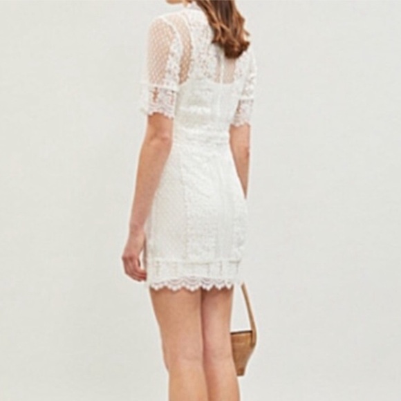 Maje NWOT Revanta White Lace Dress SZ 2 Daisy Short Mini - Picture 3 of 16